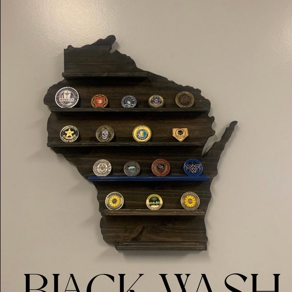 Challenge Coin State Shelves