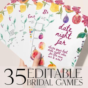 35 Off The Market Bridal Shower Games, She Fresh Off The Market Games, Editable Market Bridal Shower Games, Fruit Market Bridal Shower SOTM