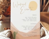 ARI Printable Itinerary Template, Bachelorette Party Itinerary, Desert Itinerary, Arizona Sedona Scottsdale, Birthday Weekend Itinerary, AR1