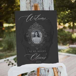 Death to My 20s Party Welcome Sign Editable Template, Funeral For My Youth Welcome Sign, 30th Birthday Decor RIP 20s, Digital Download RIP