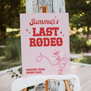 Last Rodeo Nashville Bachelorette Party Willkommensschild Vorlage, Let's Go Girls Bachelorette Wochenende Willkommensschild, Last Rodeo Willkommensschild RD2