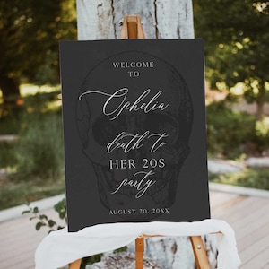 Death to My Twenties Party Welcome Sign Editable Template, Funeral For My Youth Welcome Sign, 30th Birthday RIP 20s, Digital Download RIP