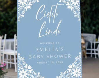 Cielito Lindo Baby Shower Welcome Sign PRINTED + SHIPPED Mexican Fiesta Baby Shower Welcome Sign Papel Picado Baby Shower Welcome Sign CL