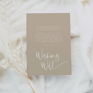 ROWAN | Modelo moderno de casamento desejando bem, casamento creme, cartões de caligrafia desejando bem, casamento desejando bem, editável, imprimível, RA
