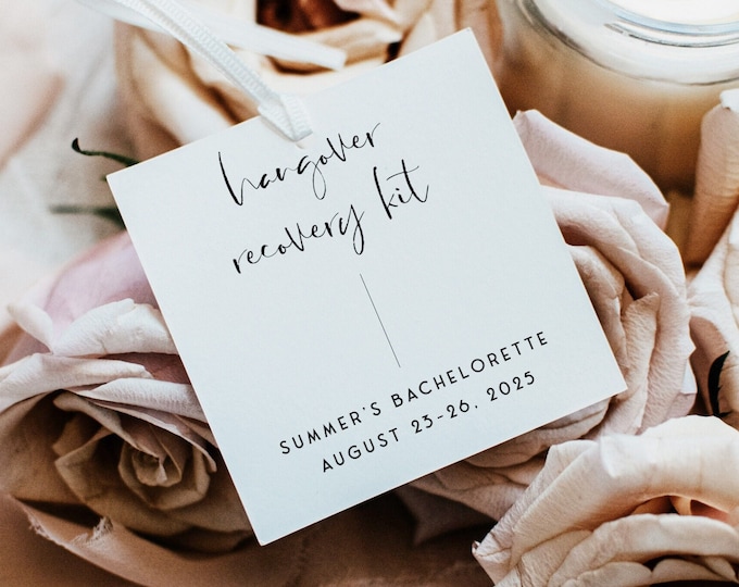 PRINTABLE Hangover Kit Tags - Etsy
