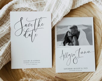 Save the Date Card Template, Modern Minimalist Save the Date, Digital Download, Save the Date Editable Template Download, Save the Date, AL