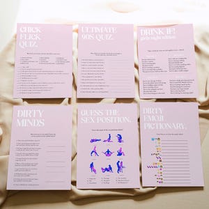 Galentines Day Spiele Bundle, Galentines Partyspiele, Galentines Spiele, druckbare Spiele, lustige Galentines Spielideen, Pastellrosa modernes GDV Bild 1