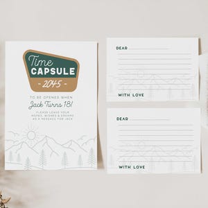 One Happy Camper Time Capsule First Birthday Sign, Happy Camper Time Capsule, Editable Time Capsule, First Birthday Time Capsule OHC