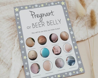 Pregnant or Beer Belly Game Printable Baby Shower Games | Etsy