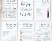 40 BACHELORETTE Games Bundle, Dirty Bachelorette Party Games, Modern Bachelorette Editable Template, Hen Party Games, Willy Game HP2