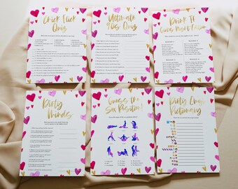 Galentines Games Bundle, Galentines Day Games, Printable Games, Instant Download, Galentines Party Games, Fun Game Ideas, Galentines Day GDV