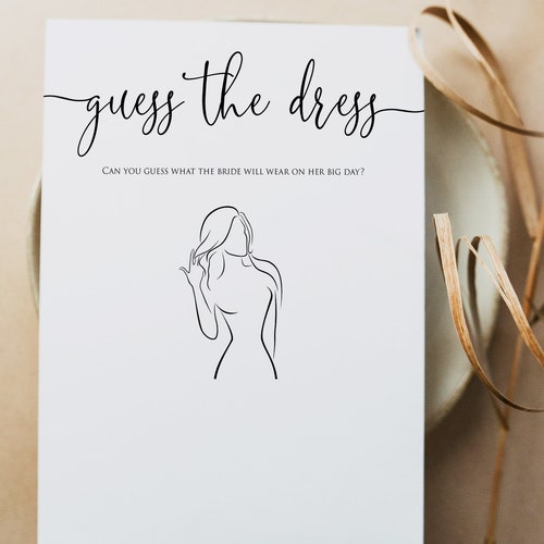 guess the dress bridal shower