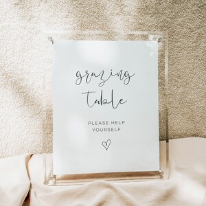Minimalist Wedding Grazing Tables Sign Editable Template Sign, Minimal Table Sign, Modern Wedding Sign, Printable Wedding Sign AS3