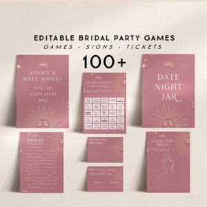 Celestial Bridal Shower Games Bundle Zodiac Bridal Shower - Etsy