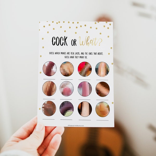 Bachelorette Party Game, Cock or What, Rude Party Game, Bachelorette Game Idea, Dirty, Cock or What Game, Hen Party Game, Willy Game, GC1