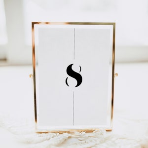 SKYE | Minimalist Wedding Table Number Sign Template, Editable Table Number, Wedding Table Number Printable, Wedding Table Number Sign,