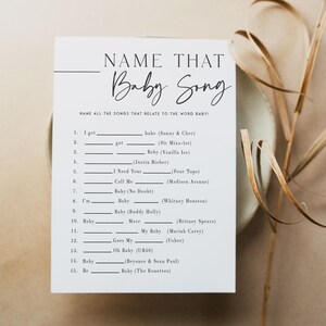Name That Baby Song Printable Baby Shower Games EDITABLE - Etsy