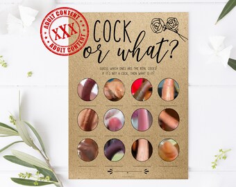 DIRTY Bachelorette Party Game Cock or What Bachelorette - Etsy Canada