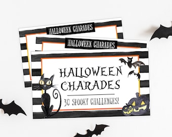 Halloween-Spiele, Halloween-Scharade, Halloween-Partyspiele, Halloween-Spiele, Sofortiger Download, Halloween-Spiele zum Ausdrucken, HLW
