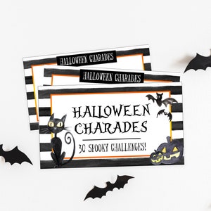 Jogos de Halloween, charadas de Halloween, jogos de festa de Halloween, jogos de Halloween para impressão, download instantâneo, jogos de Halloween para impressão, HLW