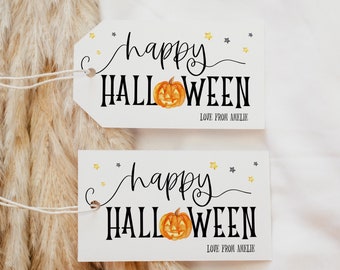 Printable Halloween Favor Tag, Halloween Favor Tags, Editable Halloween Tag, Halloween Editable Gift Tag Template, Kids Halloween Party