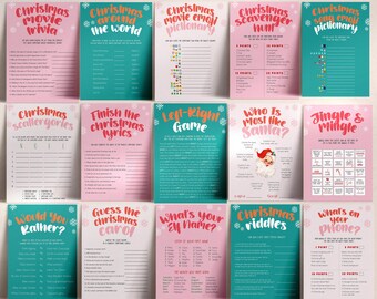 20 Christmas Party Games Bundle, Christmas Party Games Printable, Office Christmas, School Christmas Game, Christmas Games, Family Christmas