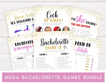 Gold Bachelorette Party Games Pack Bachelorette Games - Etsy