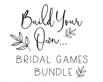 BYO Bridal Shower Games, Bridal Shower Games Printable, Bachelorette Games, Build your Own Bridal Games Bundle, Bridal Shower Game Pack