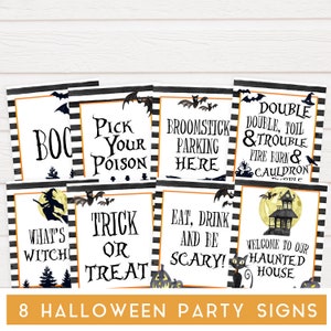 Halloween Party Signs Printable, Halloween Party Decor, Halloween Signs, Halloween Party Printables, Halloween Decor, Halloween Ideas HLW