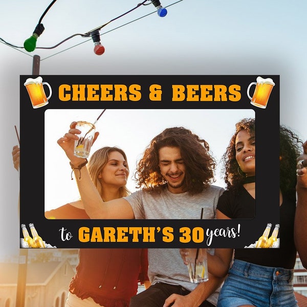 Cheers and Beers Sign, Cheers to 30 Years, Cheers To 40 Years, Cheers & Beers Party, Birthday Selfie, 30th Birthday Signs, Cheers and Beers