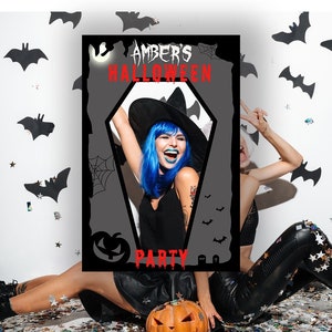 Halloween Coffin Selfie, Halloween Decor, Halloween Party Props, Halloween Frame, Halloween Party Ideas, Halloween Coffin, Halloween Signs