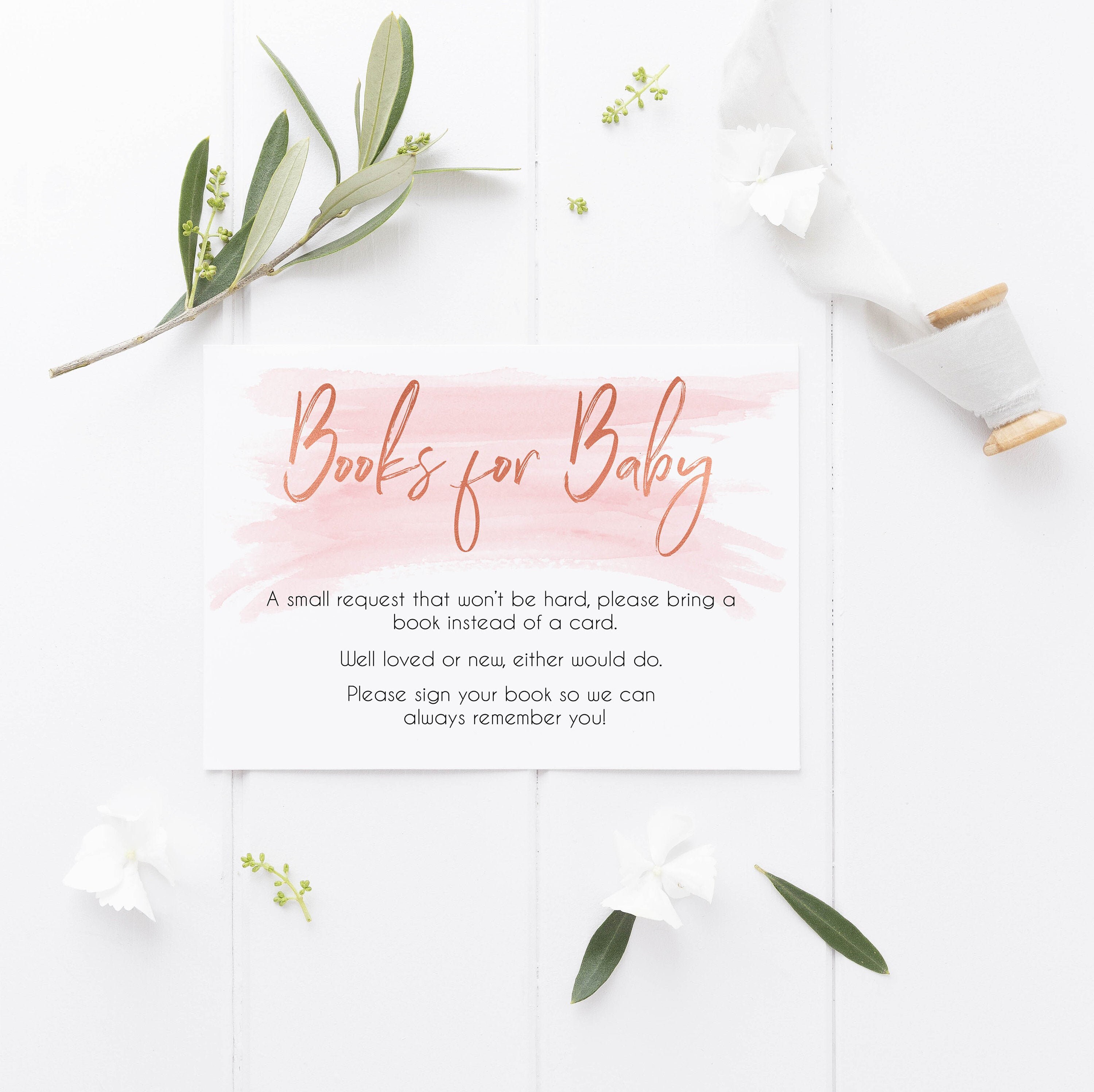 Books for Baby Insert Printable Baby Shower Inserts Pink - Etsy