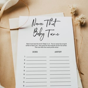 Name That Baby Tune Game, Printable Baby Shower Games, Baby Tune Game ...