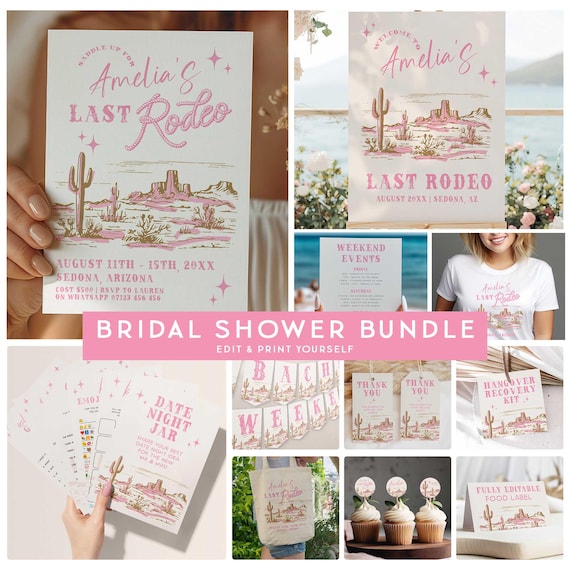 Bachelorette bundle Bachelorette Party Bundle Template, Editable Printable  main image 3