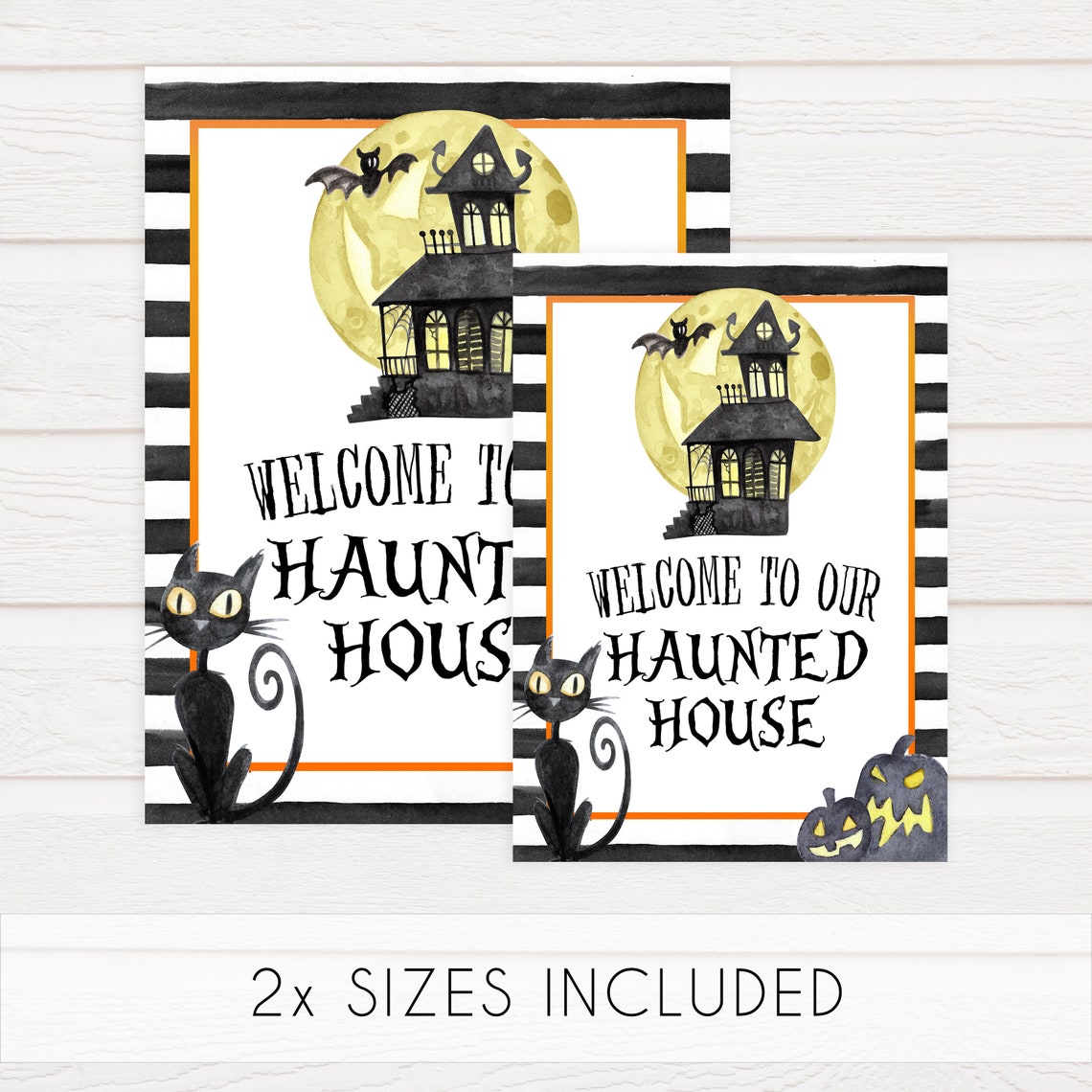 Halloween Decor Welcome to Our Haunted House Sign Halloween - Etsy