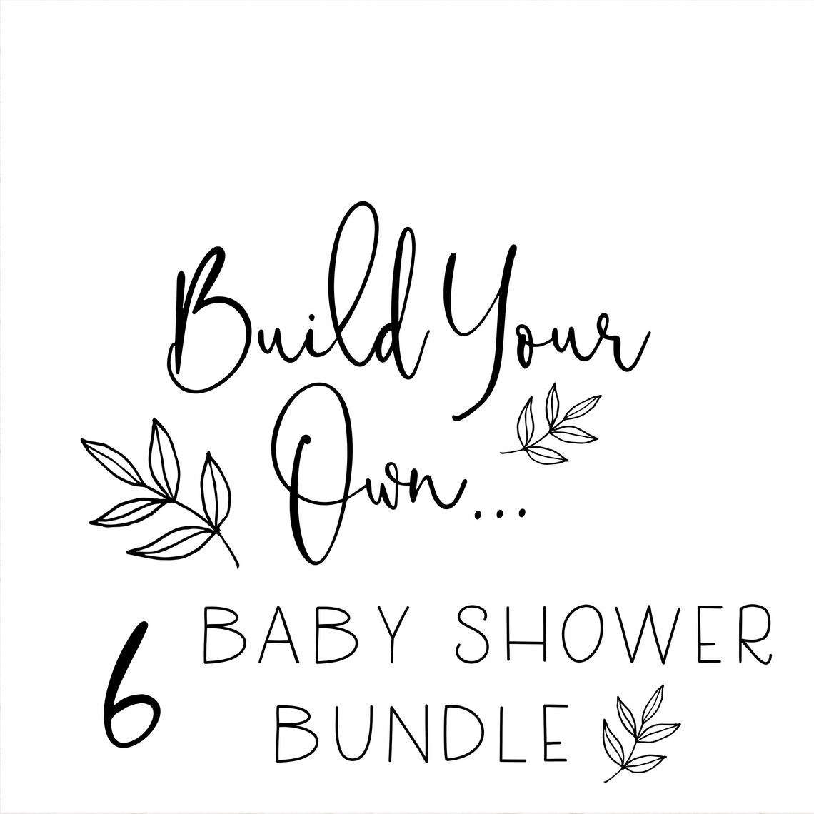 6 Pack Build Your Own Baby Shower Games Baby Games Baby Etsy