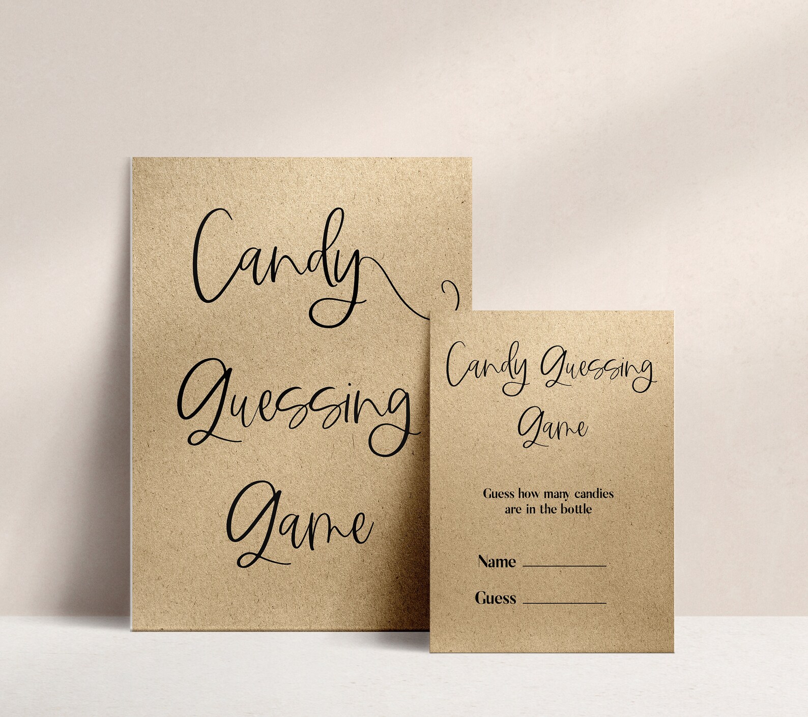 Kraft Baby Shower Candy Guessing Game Printable Baby Shower Etsy