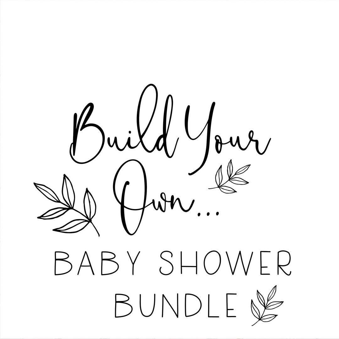 Build Your Own Baby Shower Games Baby Shower Games Bundle Etsy