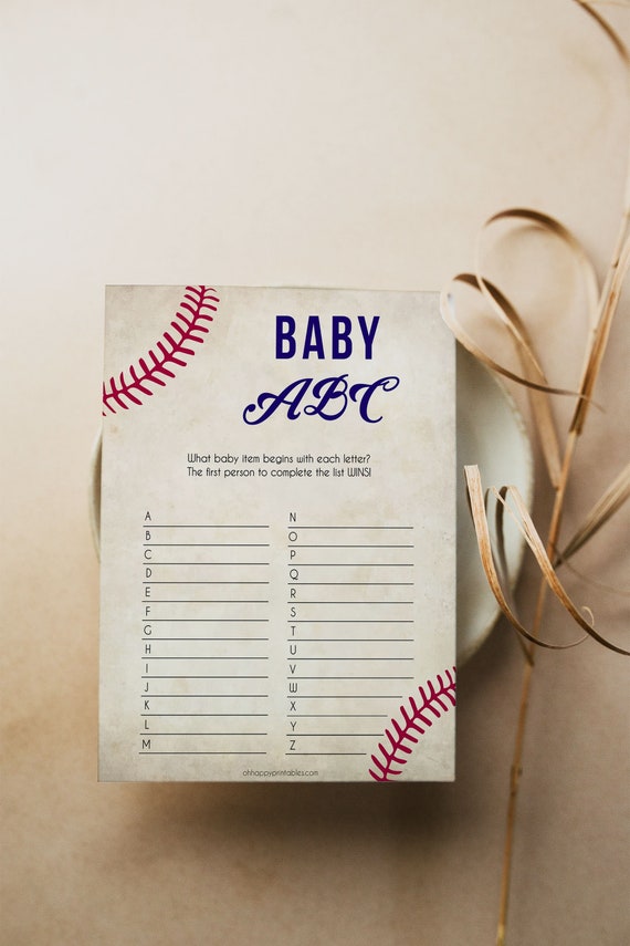Baby ABC Game Baby Shower Game Printable Baby Shower Games - Etsy