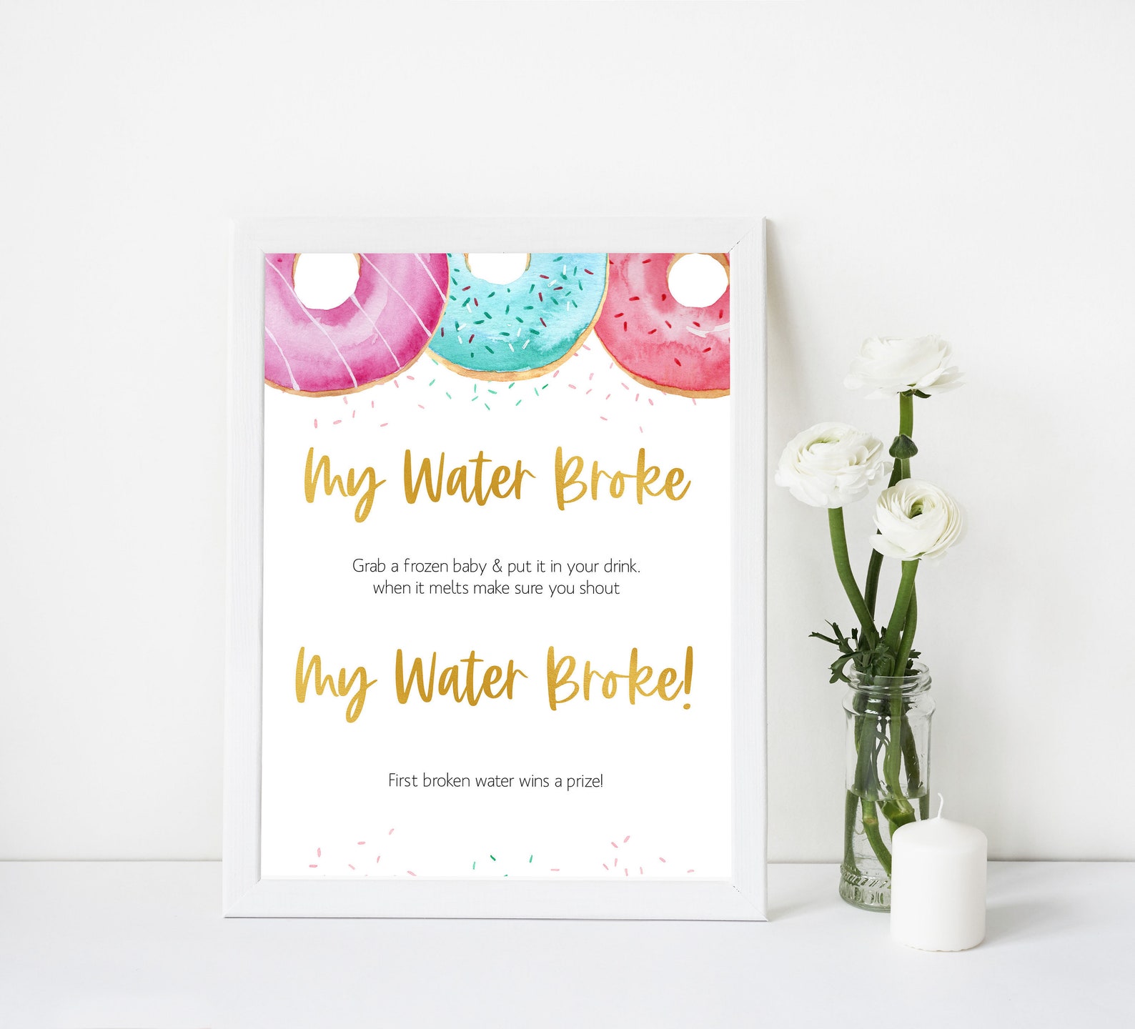 My Water Broke Baby Shower Game Printable Baby Shower Game - Etsy