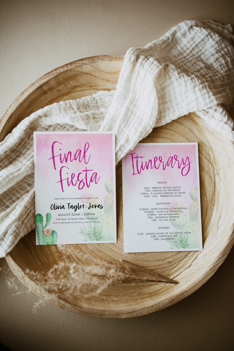 FIESTA Editable Final Fiesta Bachelorette Invitation Etsy