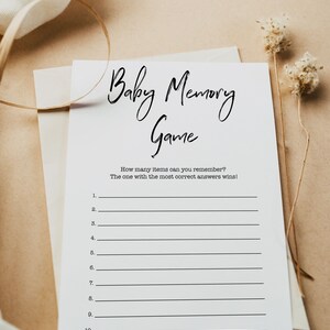 Baby Memory Game Printable Baby Shower Games Baby Items - Etsy