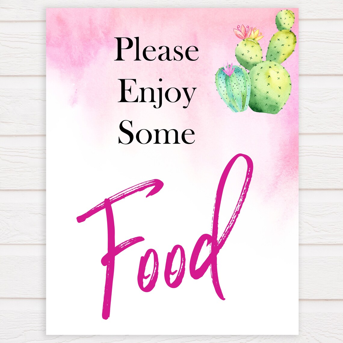 Cactus Food Baby Shower Signs Mexican Food Baby Shower Sign - Etsy