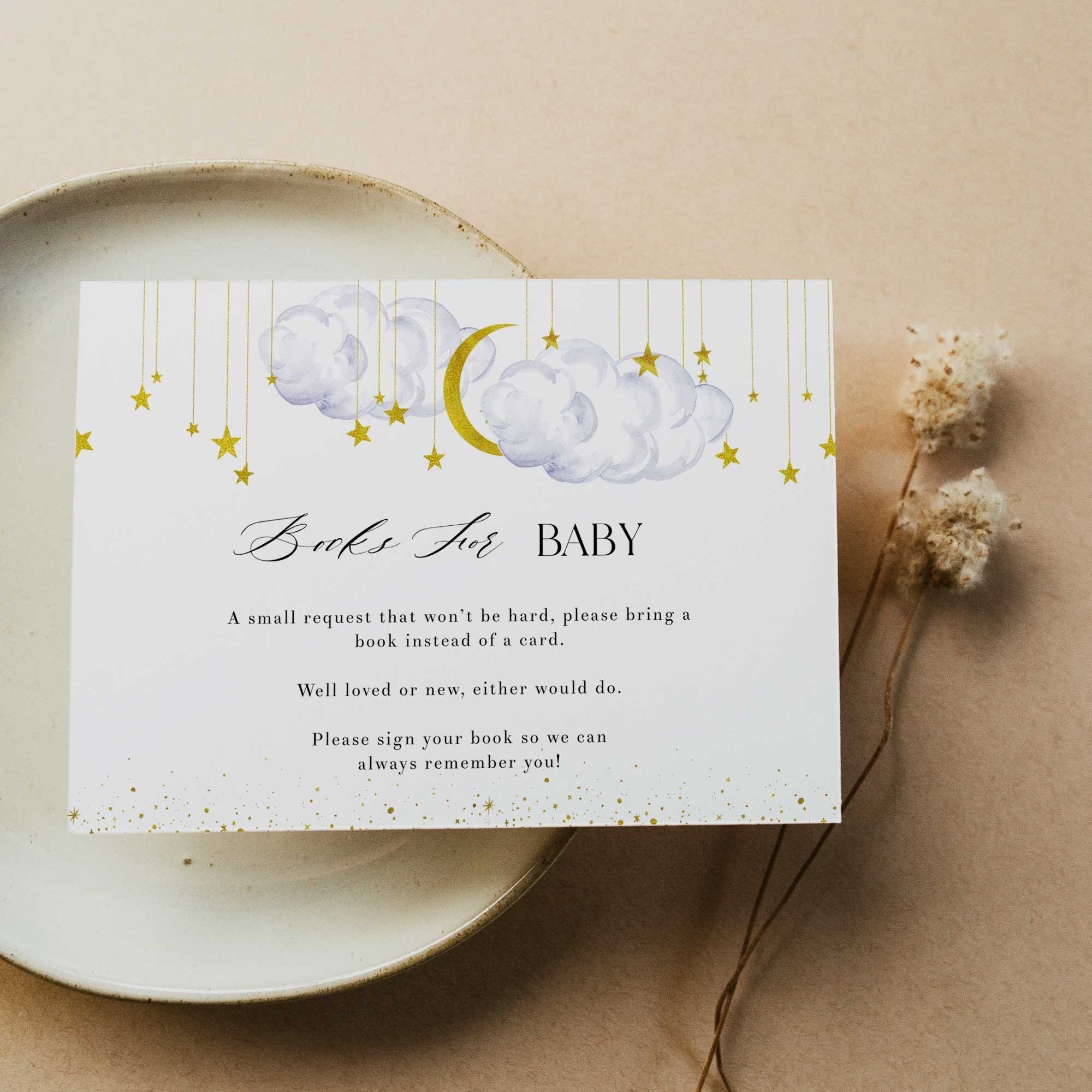 Books for Baby Insert Printable Baby Shower Inserts Bring A - Etsy