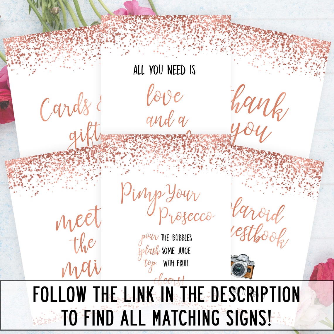 Rose Gold Mimosa Bar Sign Bridal Shower Signs Rose Gold | Etsy