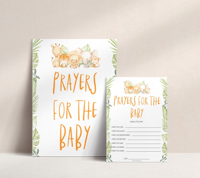 Prayers for the Baby Printable Baby Shower Games Prayers for - Etsy