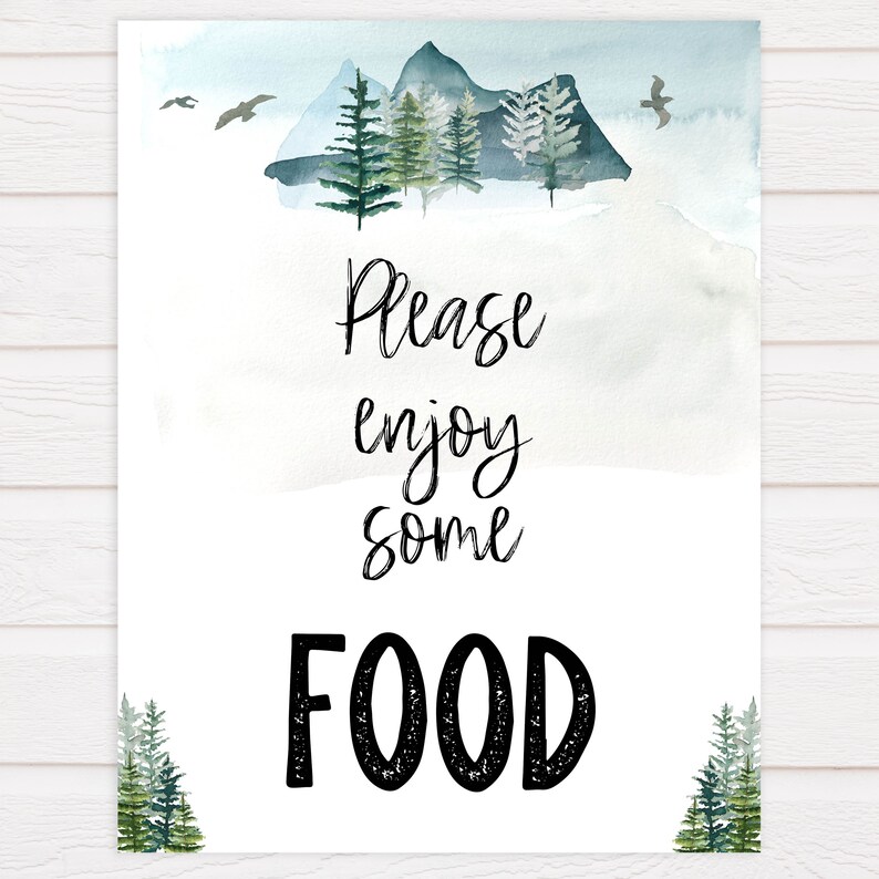 Food Baby Shower Table Signs Printable Baby Table Decor - Etsy