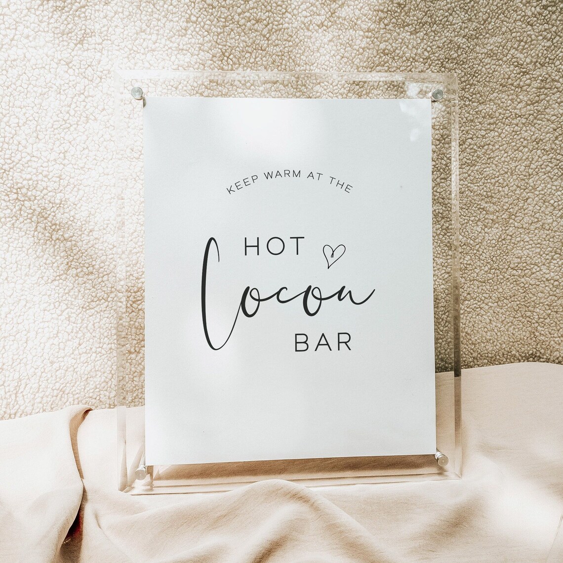 Minimalist Wedding Hot Chocolate Bar Table Sign Editable Template Sign ...