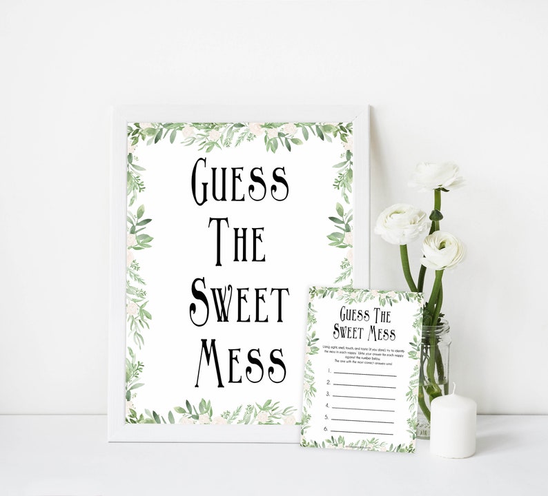 Guess the Sweet Mess Baby Shower Game Printable Baby Shower Etsy UK