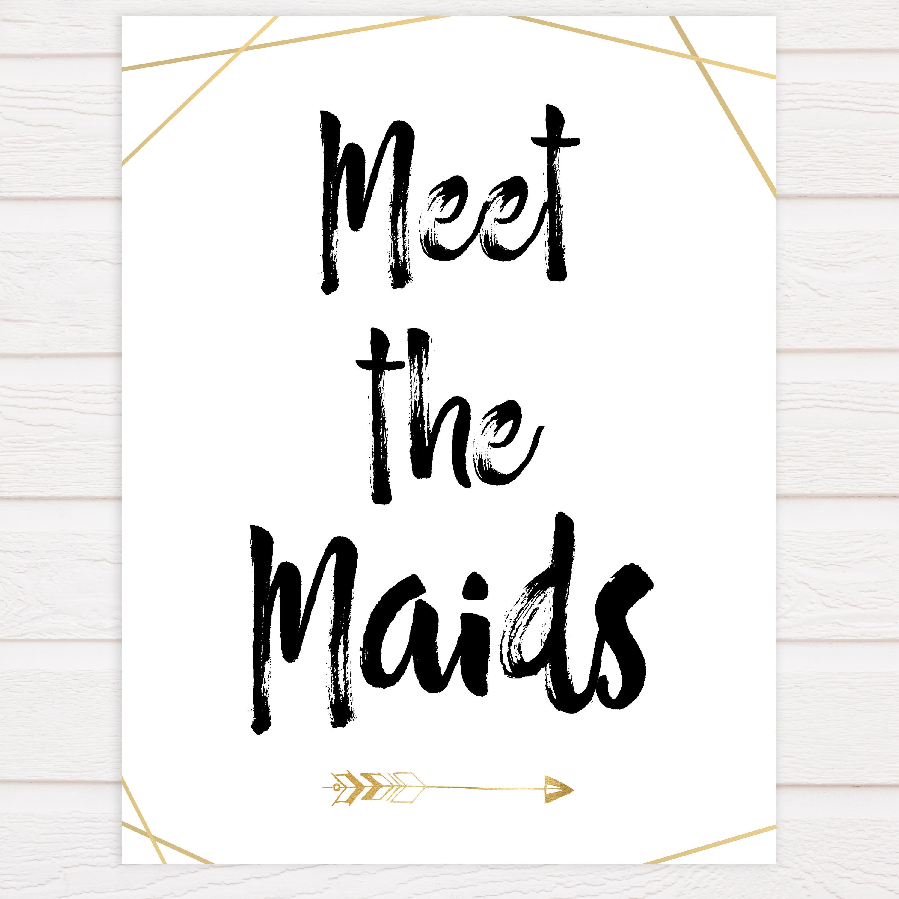 Bride Tribe Meet the Maids Sign Printable Bridal Shower | Etsy
